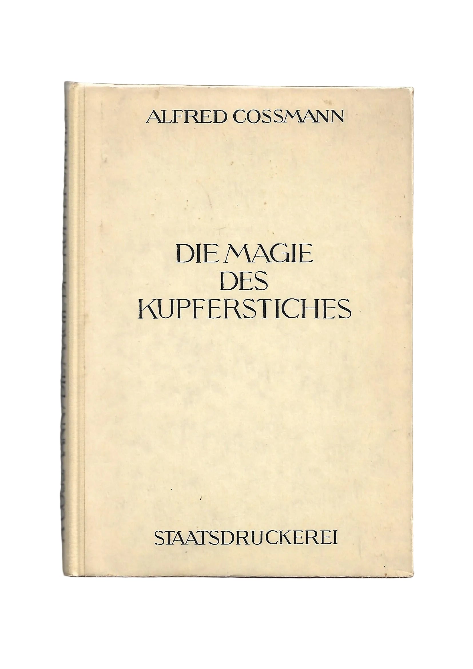 „Buchcover Alfred Cossmann Die Magie des Kupferstiches Wien 1947 Hardcover“