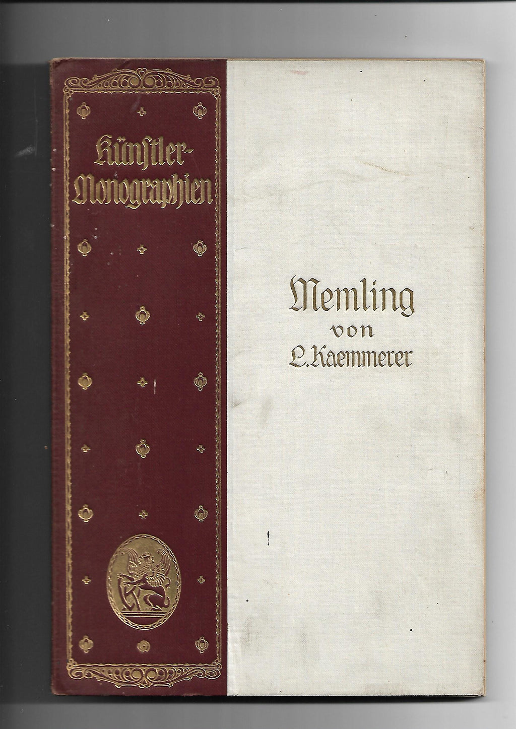 „Buchcover Ludwig Kaemmerer Memling Künstlermonographien Liebhaberausgabe Bd. 39 Velhagen & Klasing 1899“ „Innenabbildung aus Kaemmerer Memling 1899 – flämische Malerei“