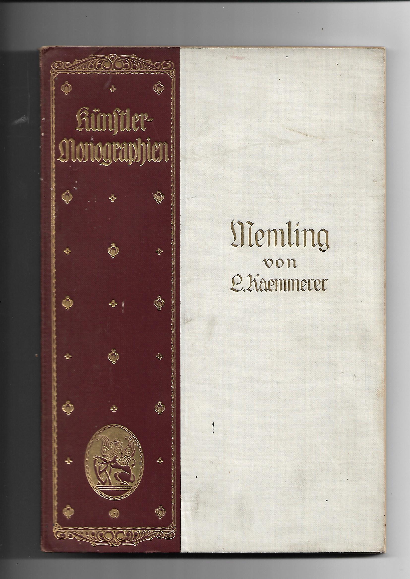 „Buchcover Ludwig Kaemmerer Memling Künstlermonographien Liebhaberausgabe Bd. 39 Velhagen & Klasing 1899“ „Innenabbildung aus Kaemmerer Memling 1899 – flämische Malerei“