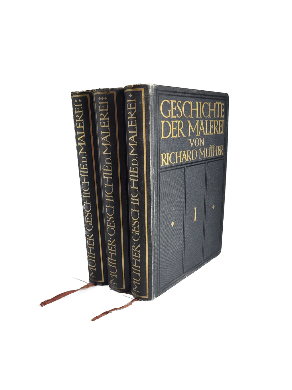 Hardcover‑Trilogie „Geschichte der Malerei“ von Richard Muther (Neufeld & Henius 1912), guter Zustand.