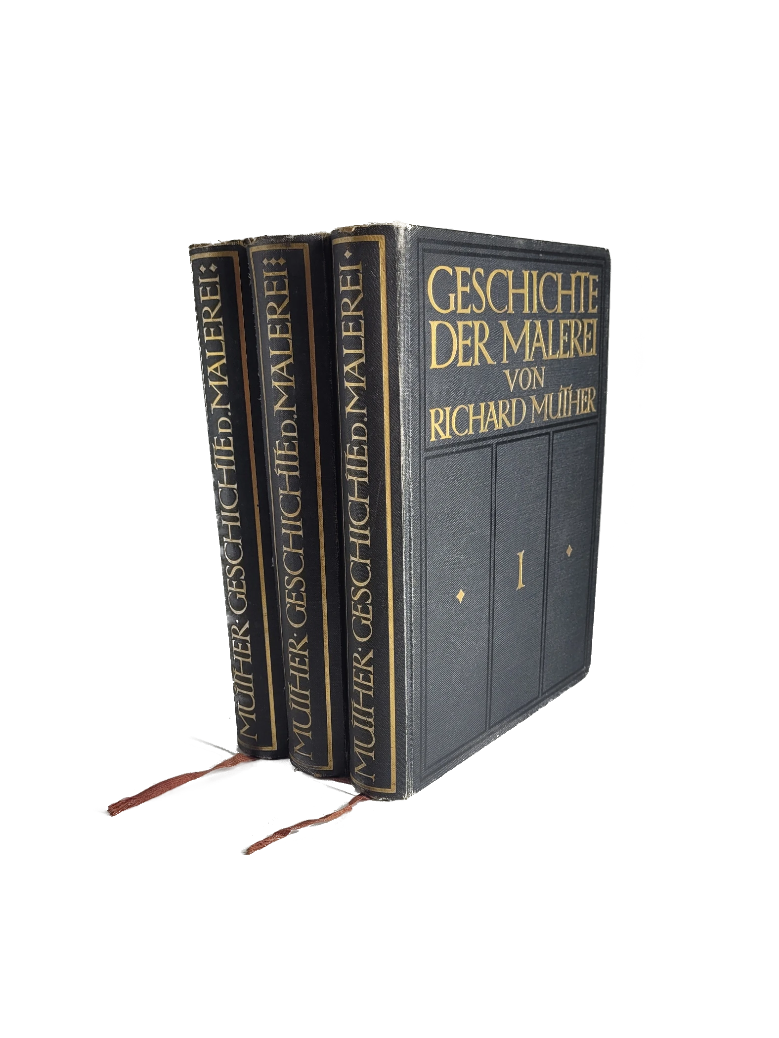 Hardcover‑Trilogie „Geschichte der Malerei“ von Richard Muther (Neufeld & Henius 1912), guter Zustand.