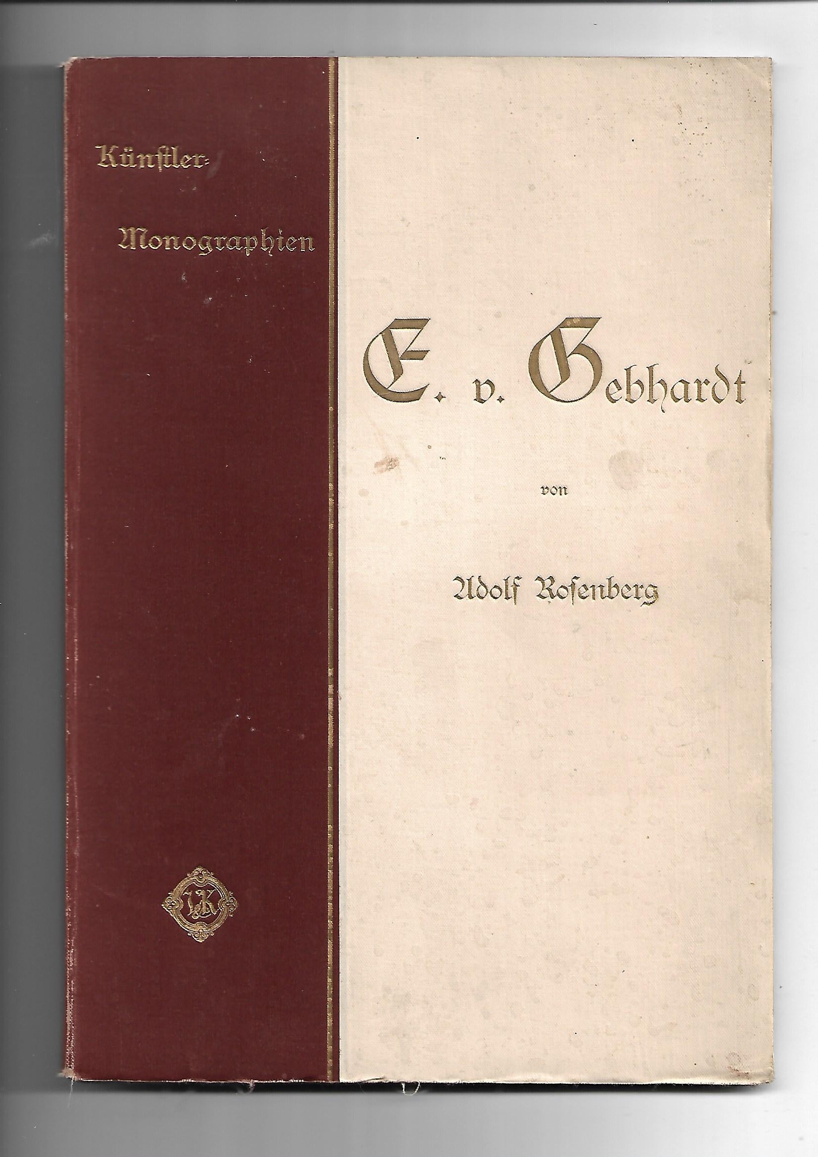 „Buchcover Adolf Rosenberg E. v. Gebhardt Künstlermonographien Liebhaberausgabe Bd. 38 Velhagen & Klasing 1899“ „Innenabbildung aus Rosenberg Gebhardt 1899 – religiöse Malerei des 19. Jahrhunderts“