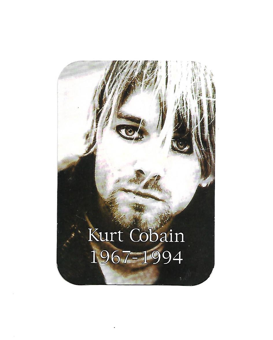 Dies & Das Aufkleber Kurt Cobain 1967 - 1994  9,5 cm x 6 cm
