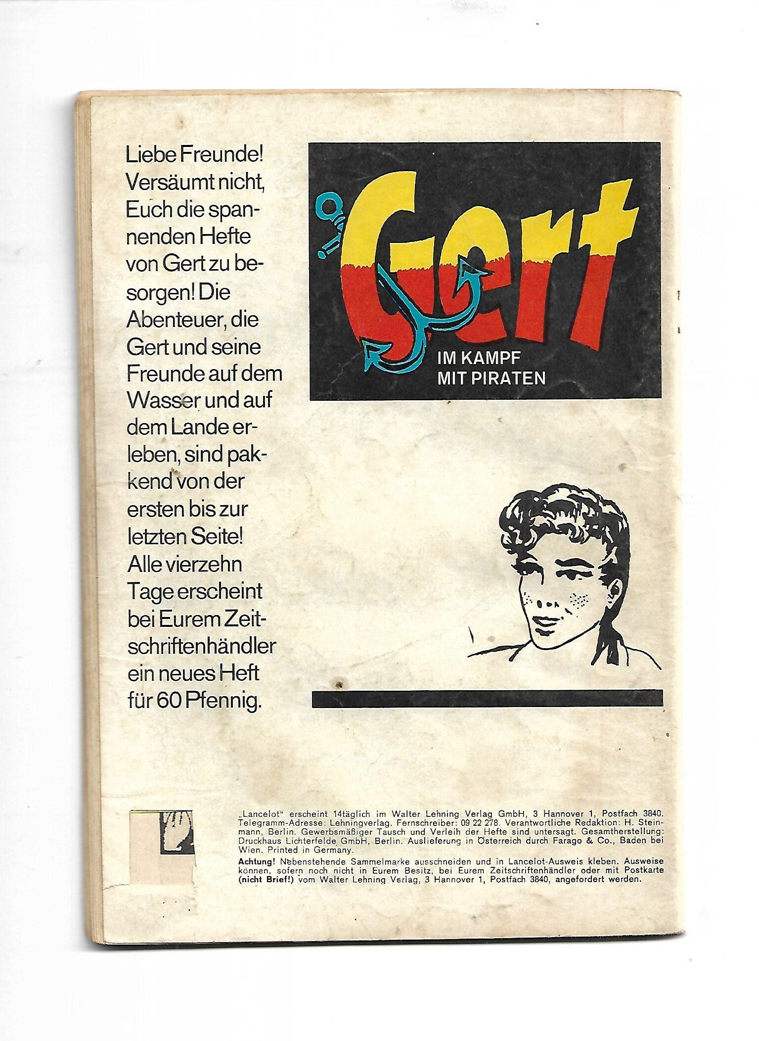 Comic Lancelot Nr. 46 Die letzte Nacht Walter Lehning Verlag 1963 - 1965