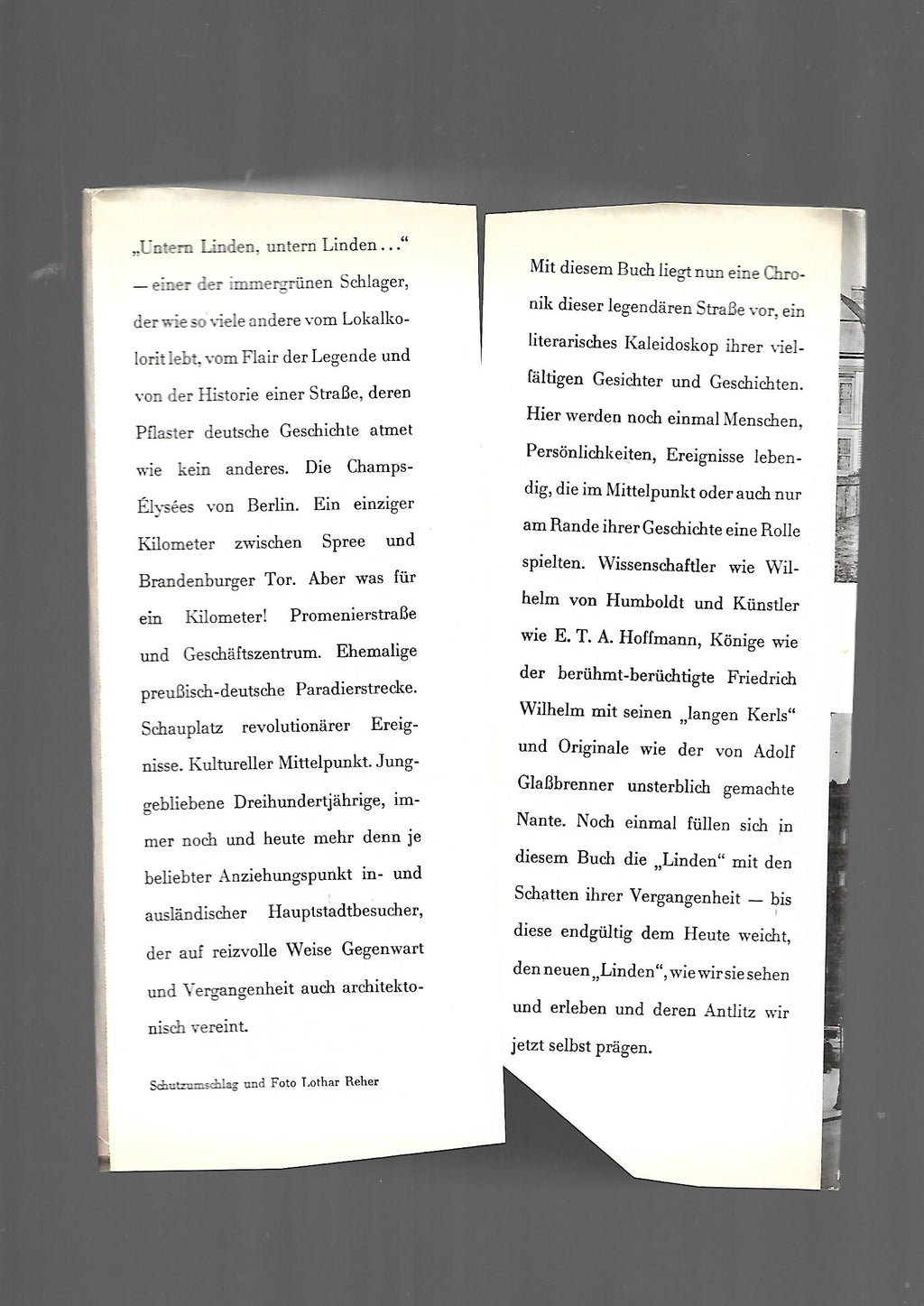 Berlin Winfried Löschburg Unter den Linden Gesichter und Geschichten einer berühmten Straße Buchverlag der Morgen Berlin 1973