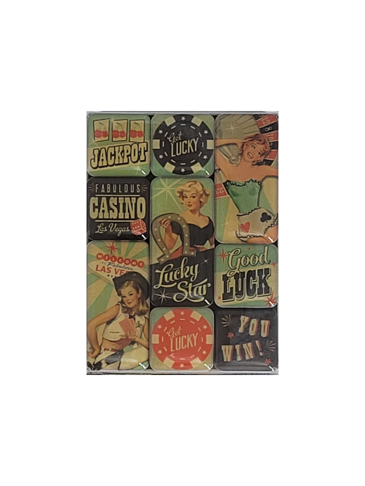 Magnet Set "Lucky Star - Jackpot" Set 9-teilig (Nostalgic Art)