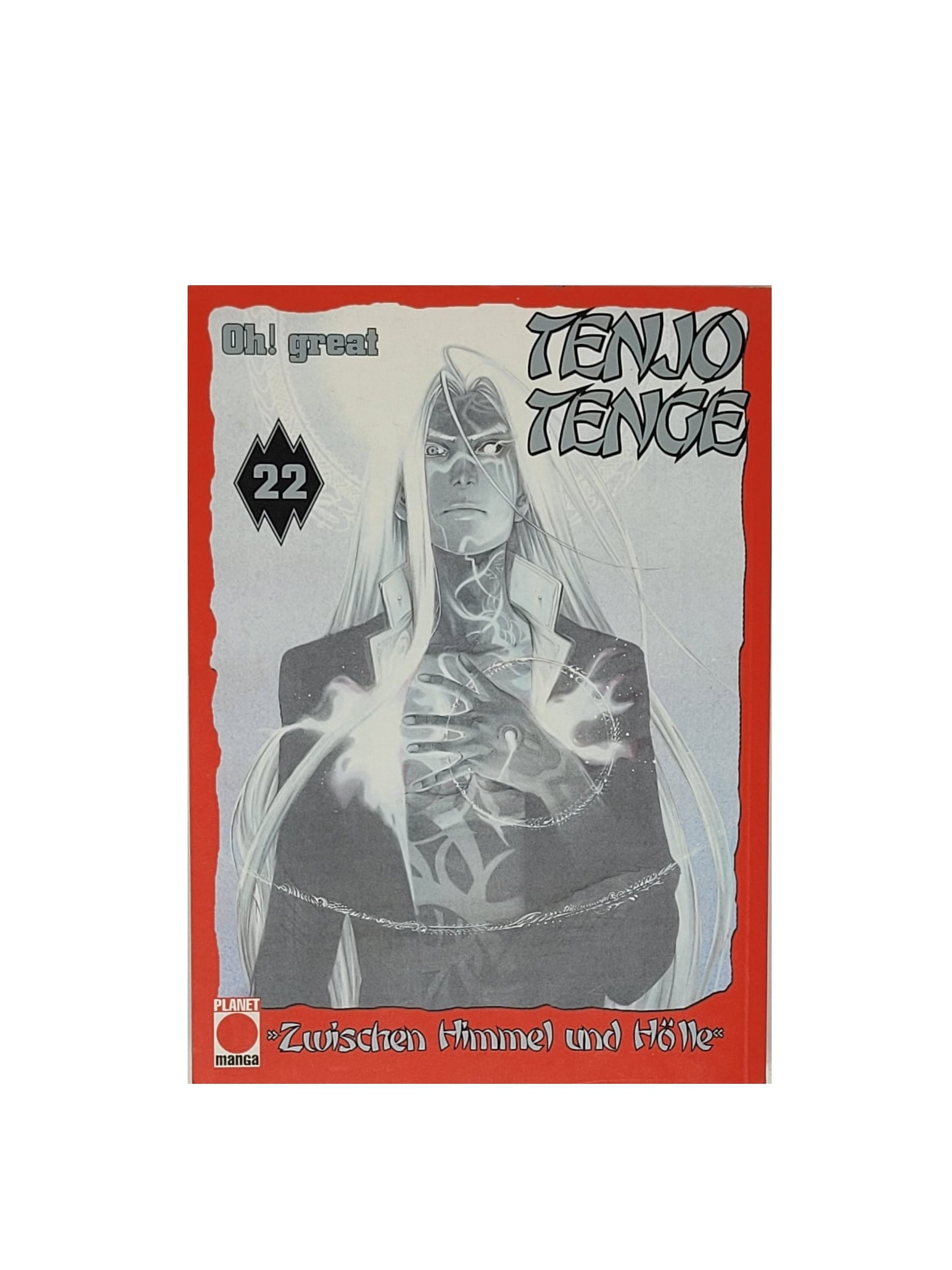 „Manga ‚Tenjo Tenge Band 22‘ von Oh! great; guter Zustand, ca. 6 Seiten leicht fleckig.“