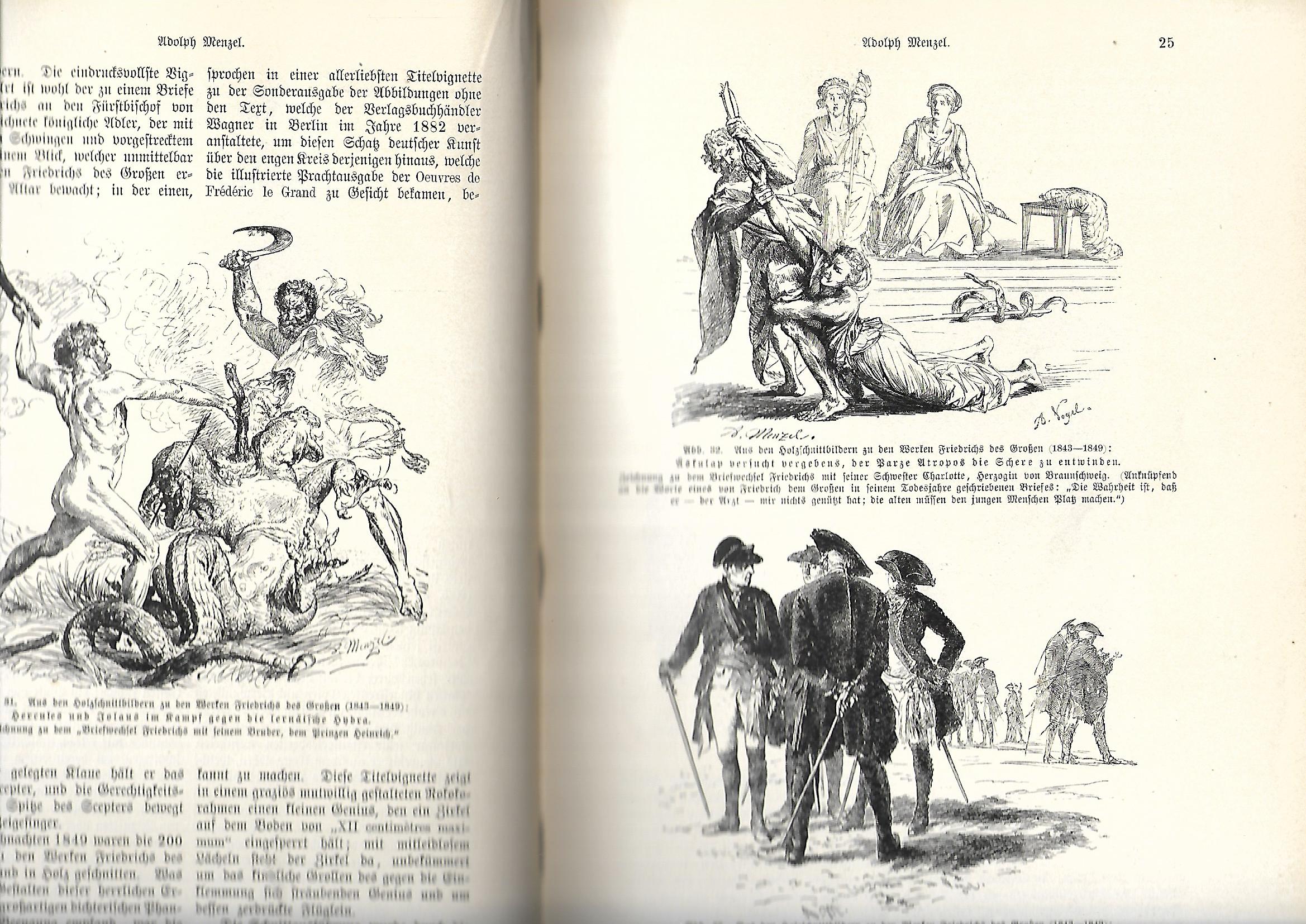 Kunst Hermann Knackfuß Künstlermonographien Menzel Liebhaberausgabe Bd. 7 Verlag von Velhagen & Klasing 1895