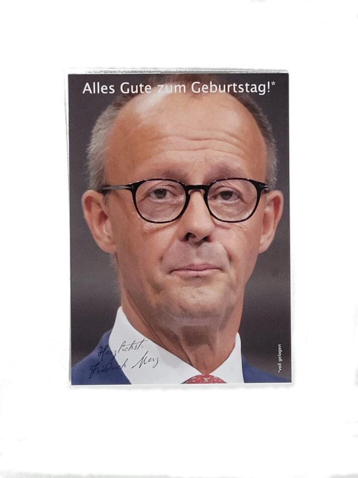 Postkarte A6 Herzlichst Friedrich Merz
