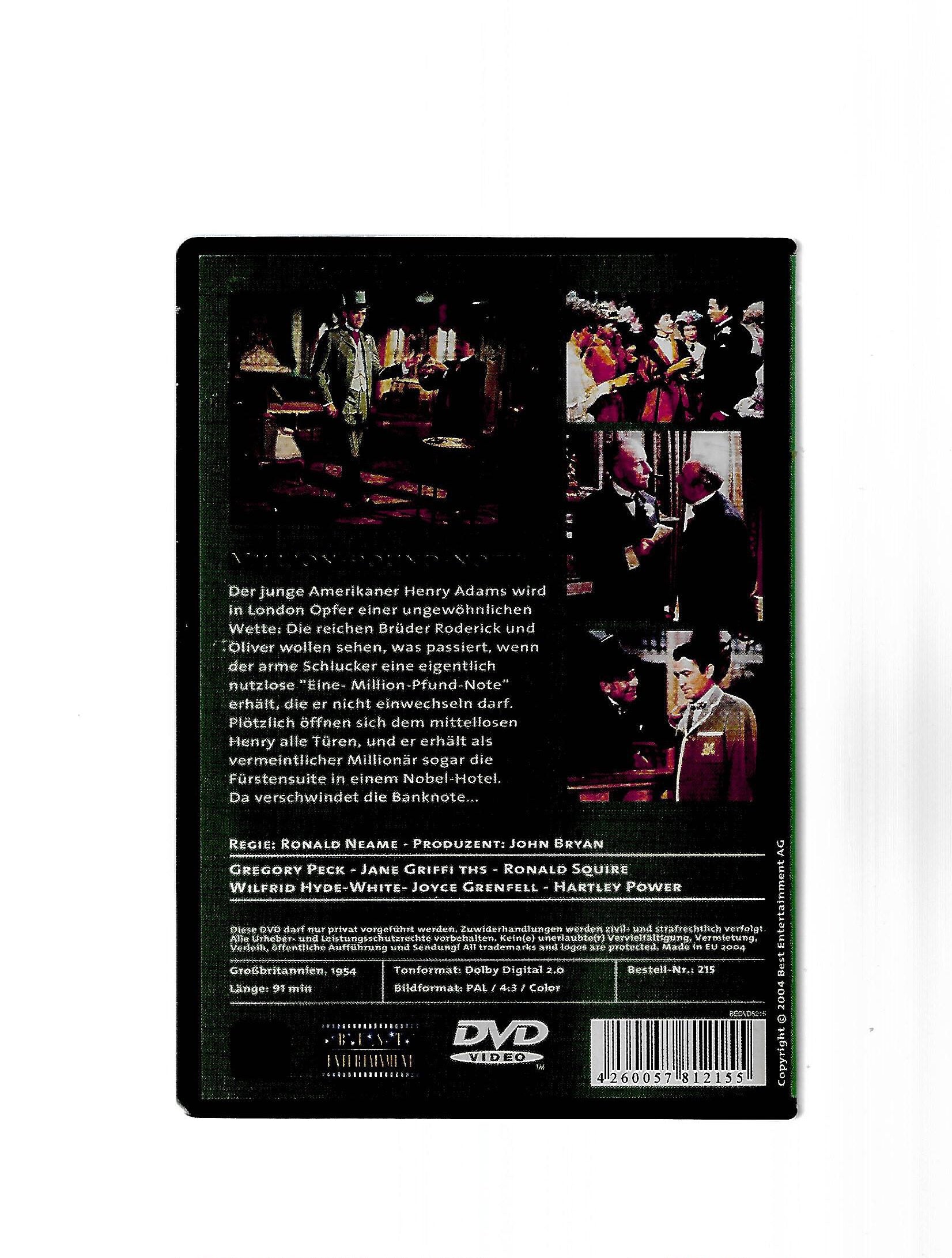 DVD Million-Pound-Note mit Gregory Peck