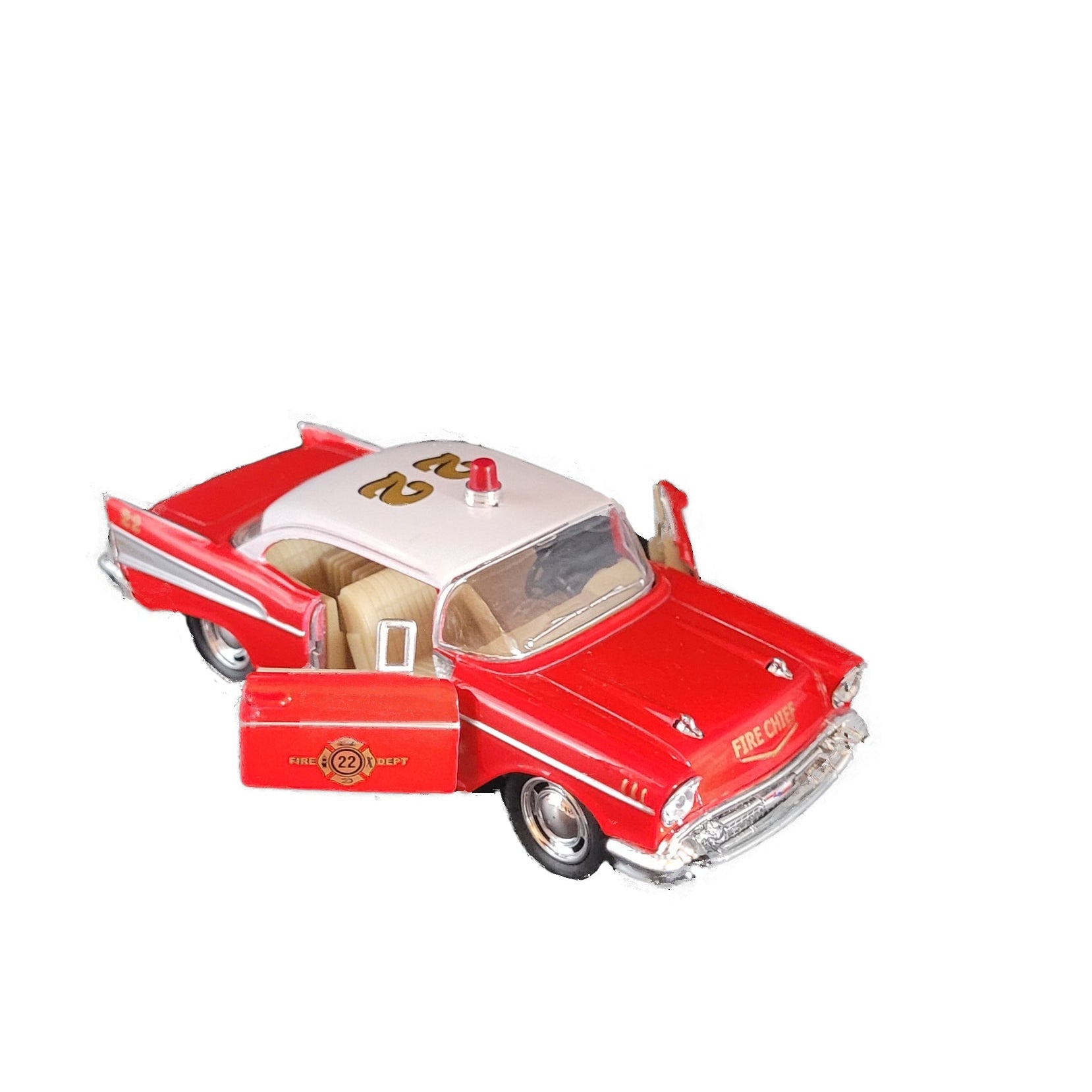 Modellauto Chevrolet 1957 - Corvette Bel Air Fire Dept. rot  1:40