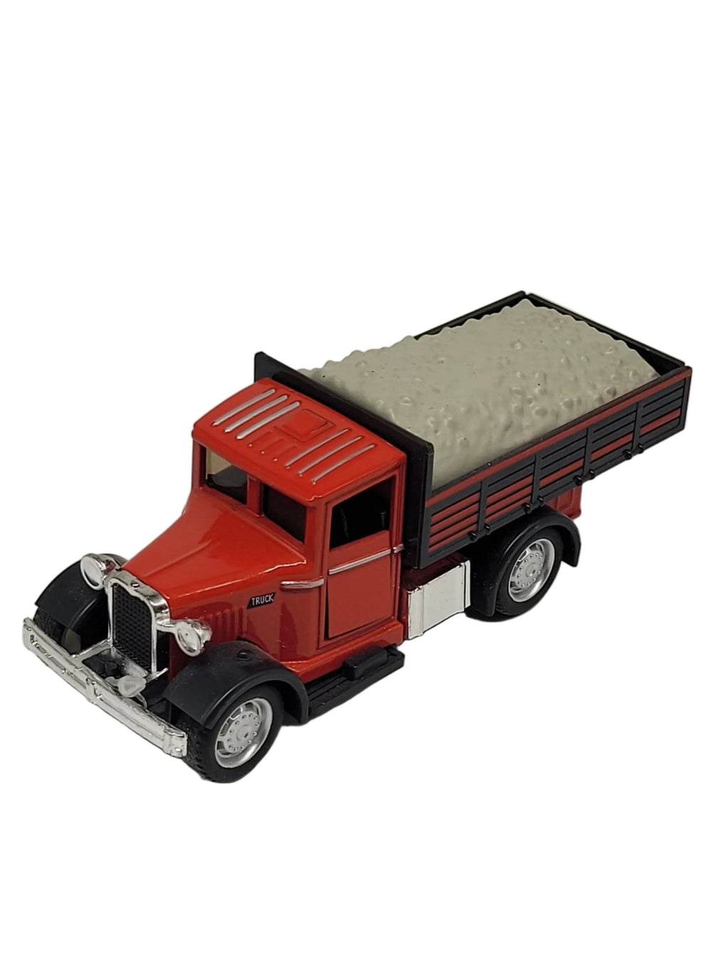Ein klassischer Oldtimer‑LKW im Maßstab 1:36, gefertigt aus Metall und Kunststoffteilen. Mit Friktionsmotor, 14×5×6 cm groß und ideal für Sammler nostalgischer Fahrzeugmodelle.