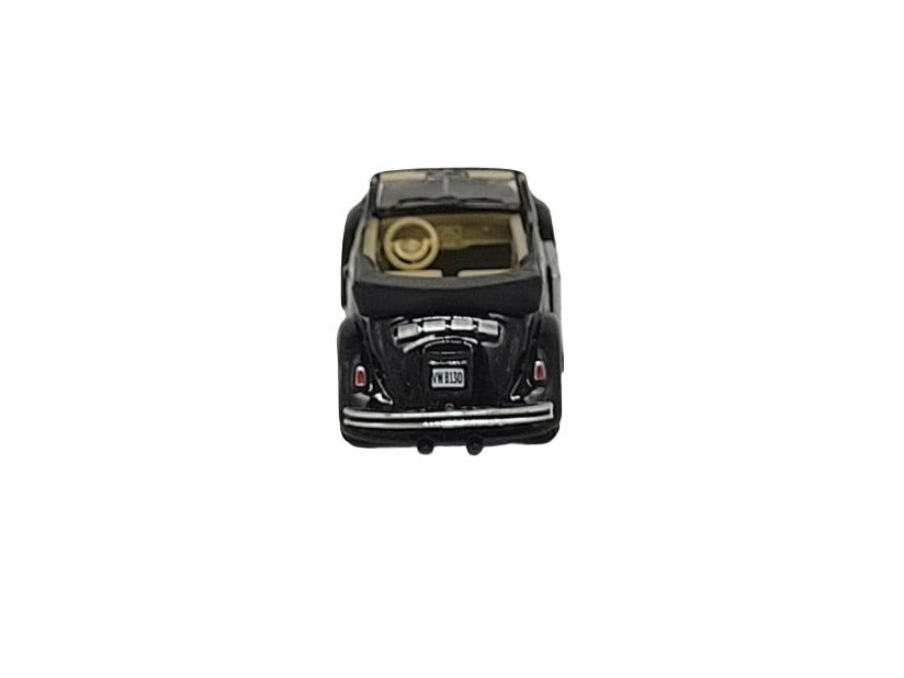 Modellauto VW Volkswagen - Käfer (1303) Cabriolet schwarz (aus Metall mit Friktionsmotor) 1:36