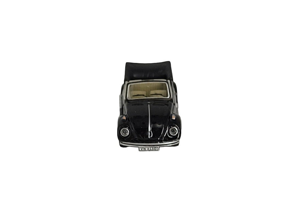 Modellauto VW Volkswagen - Käfer (1303) Cabriolet schwarz (aus Metall mit Friktionsmotor) 1:36