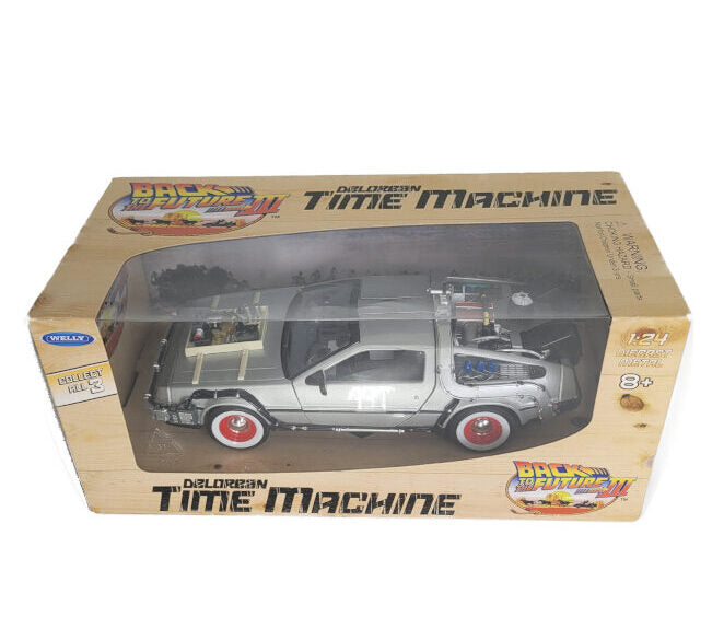 Modellauto De Lorean Back to the Future Teil 3 / Zurück in die Zukunft - Welly 1:24