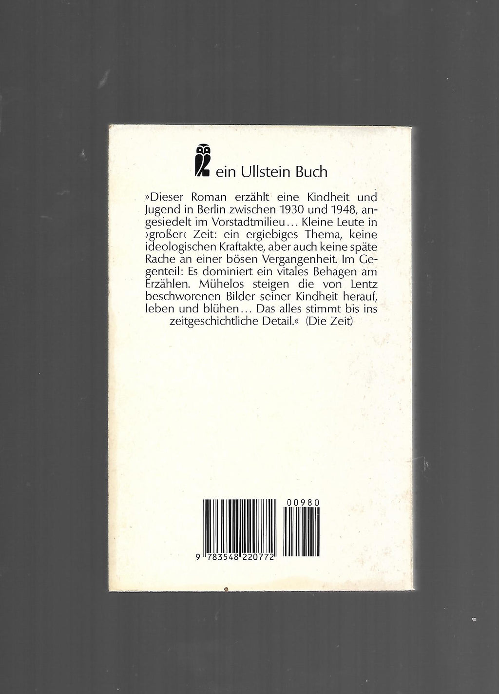 Berlin Georg Lentz Muckefuck Roman Verlag Ullstein Taschenbuch 1989