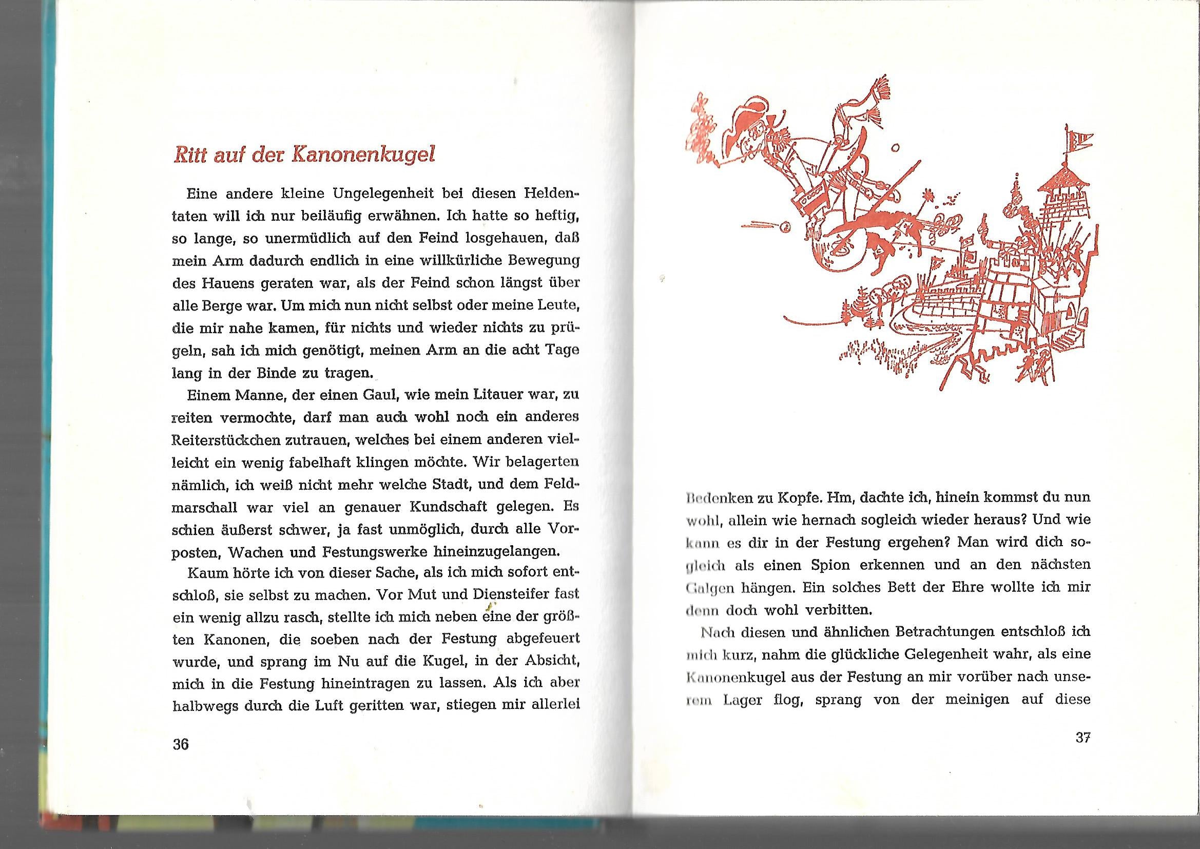 Jugendbuch GJB Gottfried August Bürger Münchhausen Fischer 1969