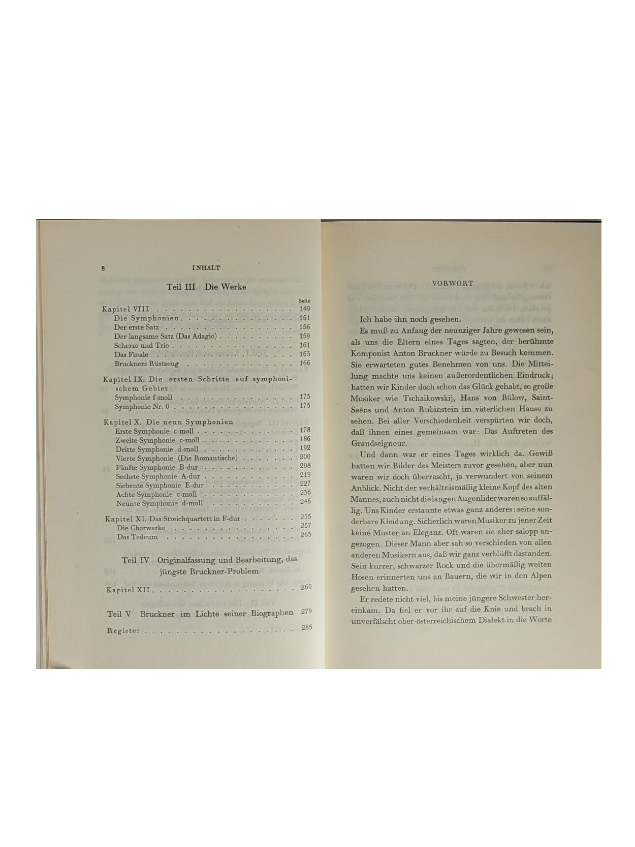 Musik Werner Wolff - Anton Bruckner - Genie und Einfalt - Atlantis Verlag 1948