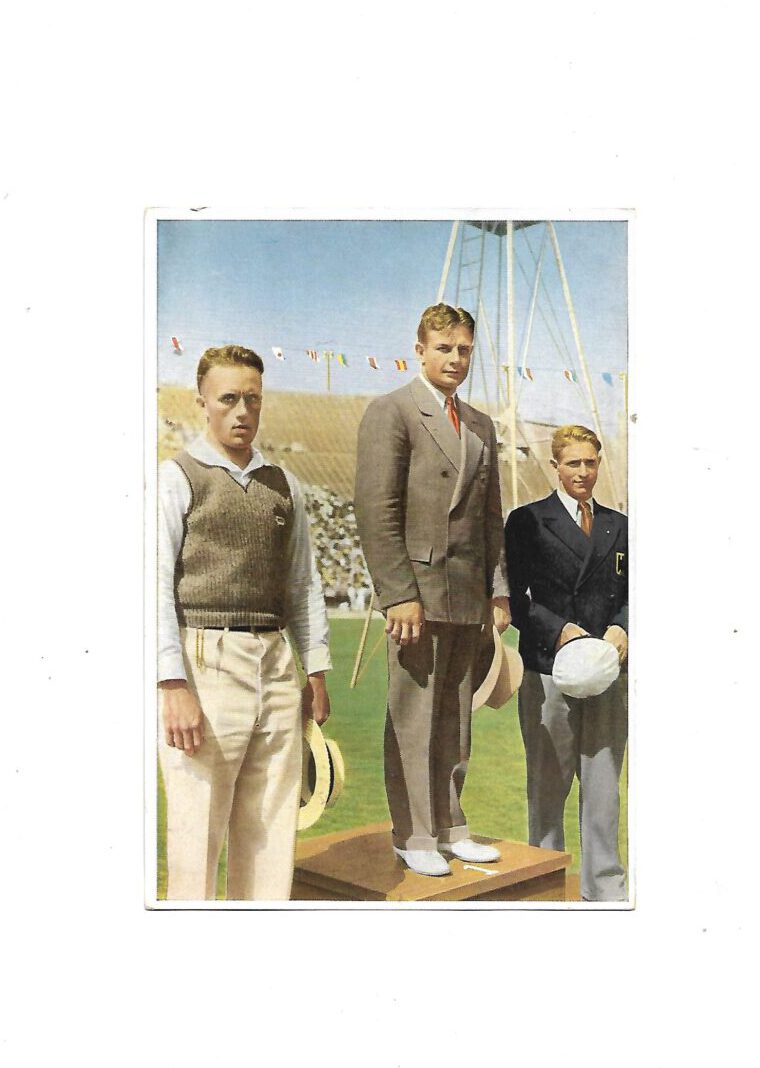 Sammelbild James Bausch (USA) Zehnkampf Sammelwerk Nr. 6 Olympia 1932