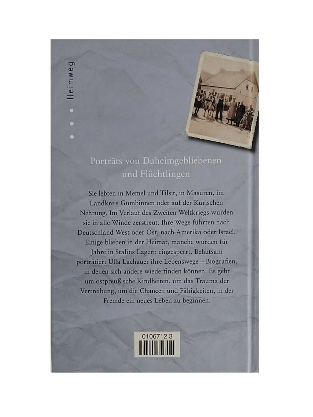 „Detailaufnahme des gebundenen Buchrückens von ‚Ostpreußische Lebensläufe‘, RM Medien 2009.“