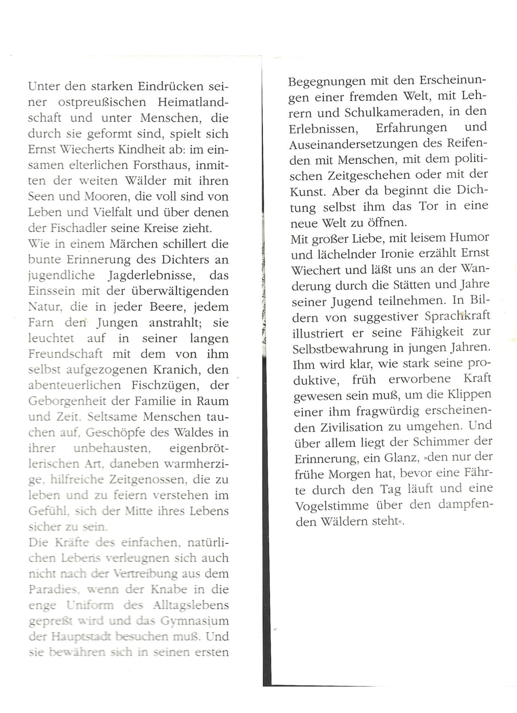 Ostpreußen Ernst Wiechert - Wälder und Menschen - Verlag Langen Müller 200