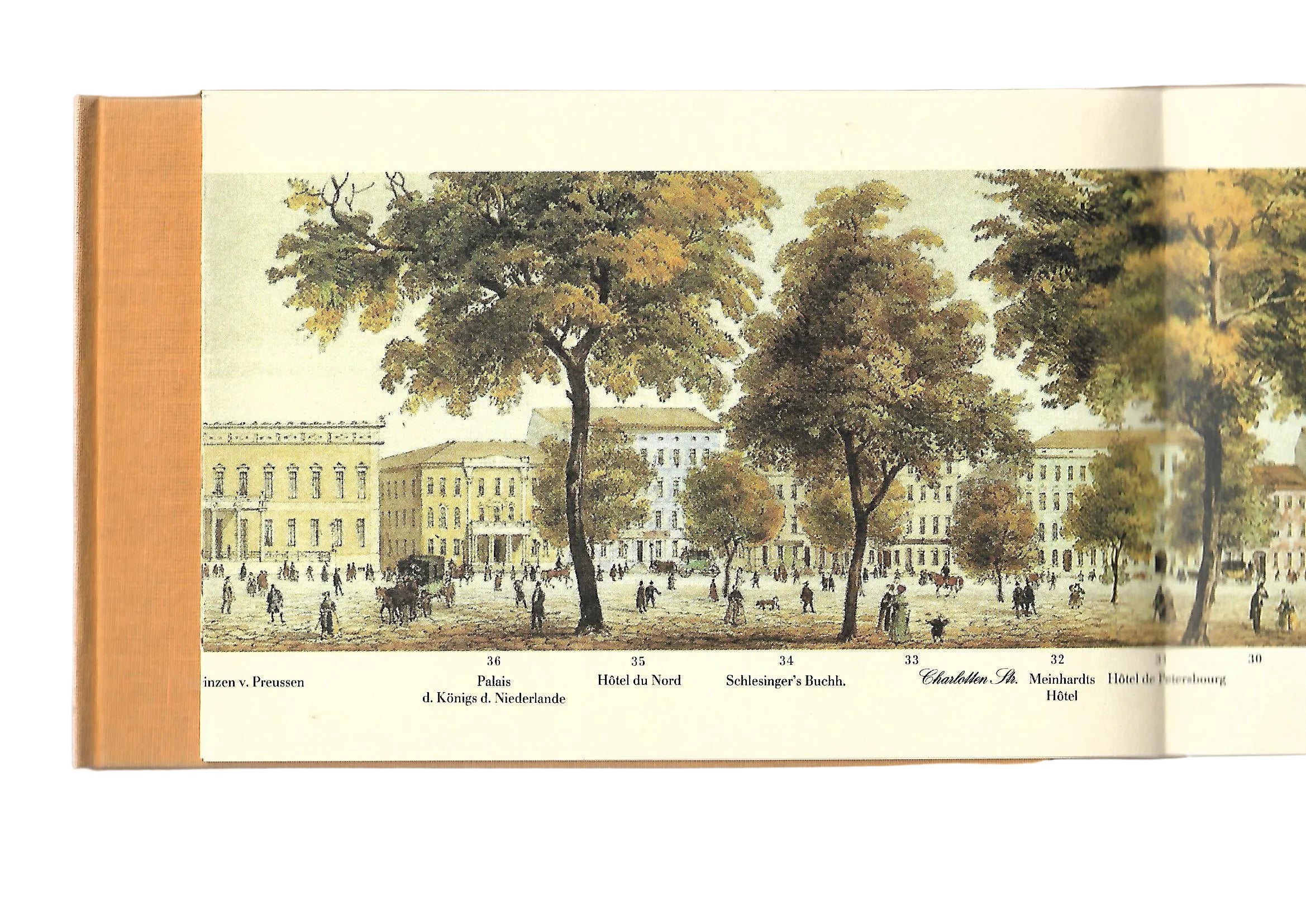 Berlin Winfried Löschburg Panorama der Straße Unter den Linden Verlag Koehler & Amelang, Leipzig, 1987 mit ca. 3 m langen Panoramabild