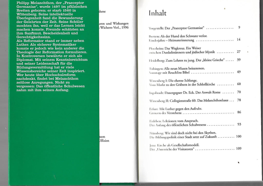 Kulturgeschichte Frank Pauli Philippus Ein Lehrer für Deutschland Spuren und Wirkungen Philipp Melanchthons Wichern-Verlag 2. Auflage 1997