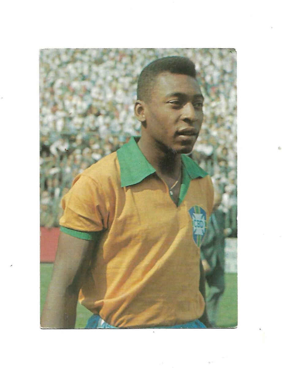 Fußball-Sammelbild Pélé Aral Postkarte 1966