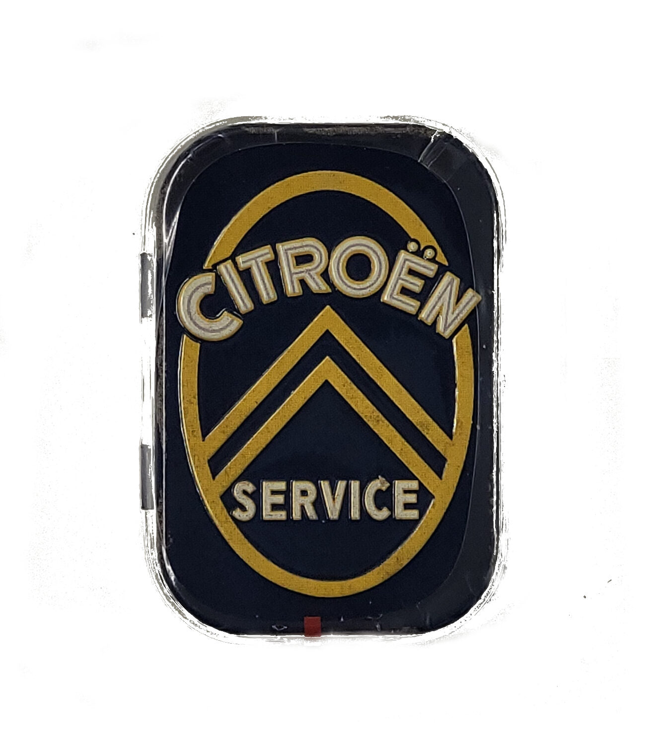 Pfefferminzbonbons in praktischer Metalldose, Zuckerfreie Pfefferminzpastillen mit Süßungsmitteln (hergestellt in Deutschland) Motiv: Citroen Service Logo