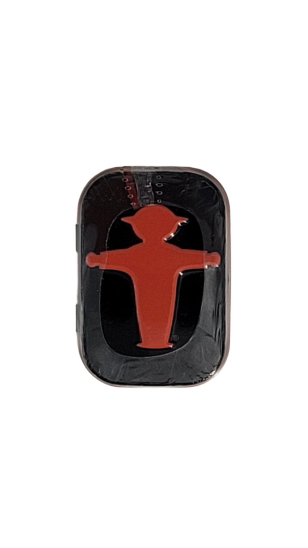 Pfefferminzbonbons in praktischer Metalldose, Zuckerfreie Pfefferminzpastillen mit Süßungsmitteln (hergestellt in Deutschland) Motiv: Ampelmann rot