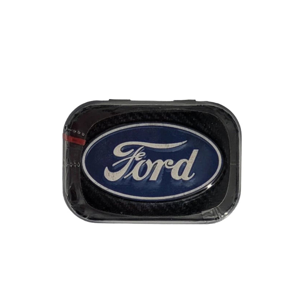Pfefferminzbonbons in praktischer Metalldose, Zuckerfreie Pfefferminzpastillen mit Süßungsmitteln (hergestellt in Deutschland) Motiv: Ford Logo Blue Shine