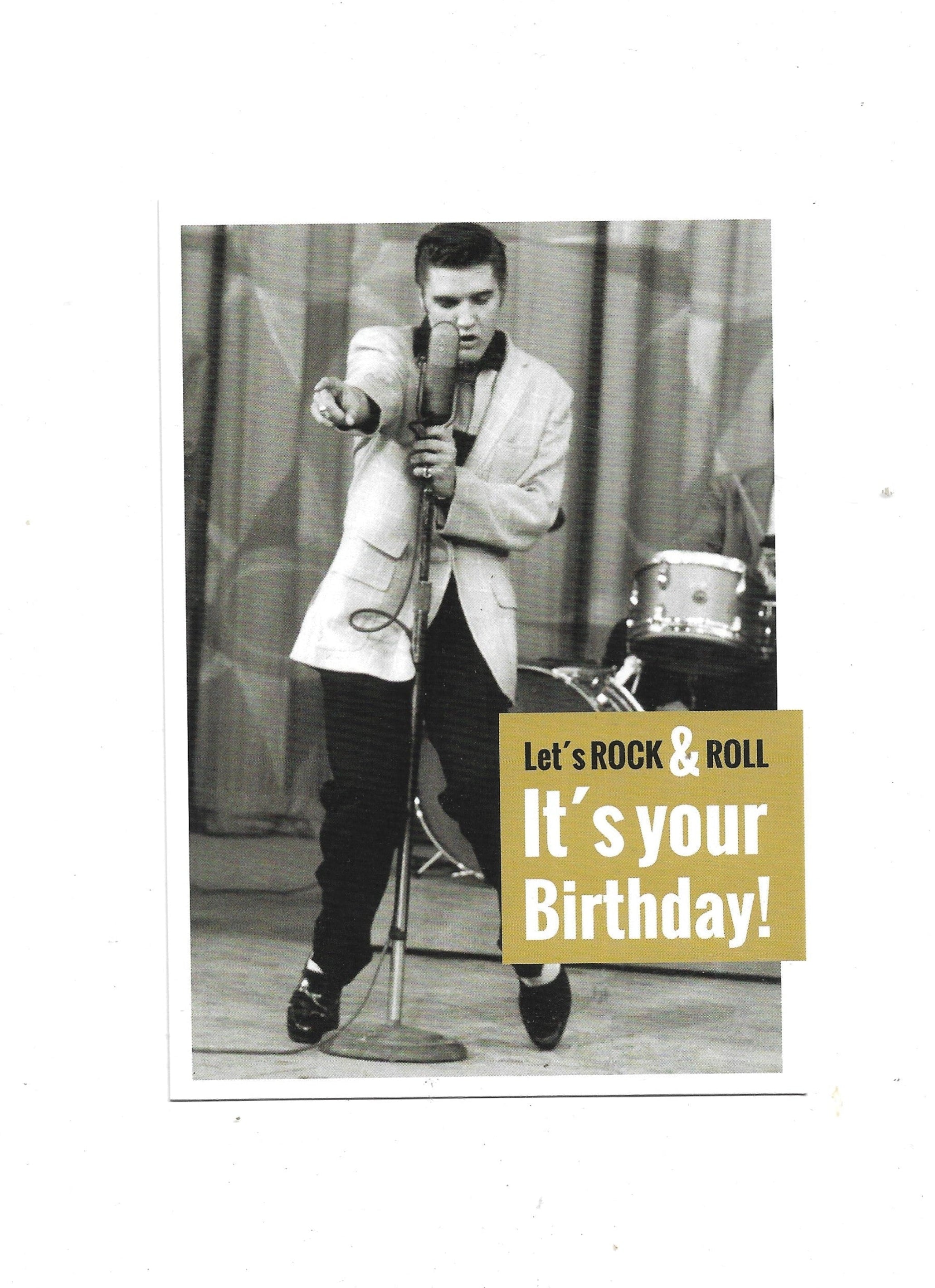 „Postkarte A6 Elvis Presley – Let’s Rock & Roll, hochwertiges Papier, Motiv von Anderskartig – Modern Times GmbH.“