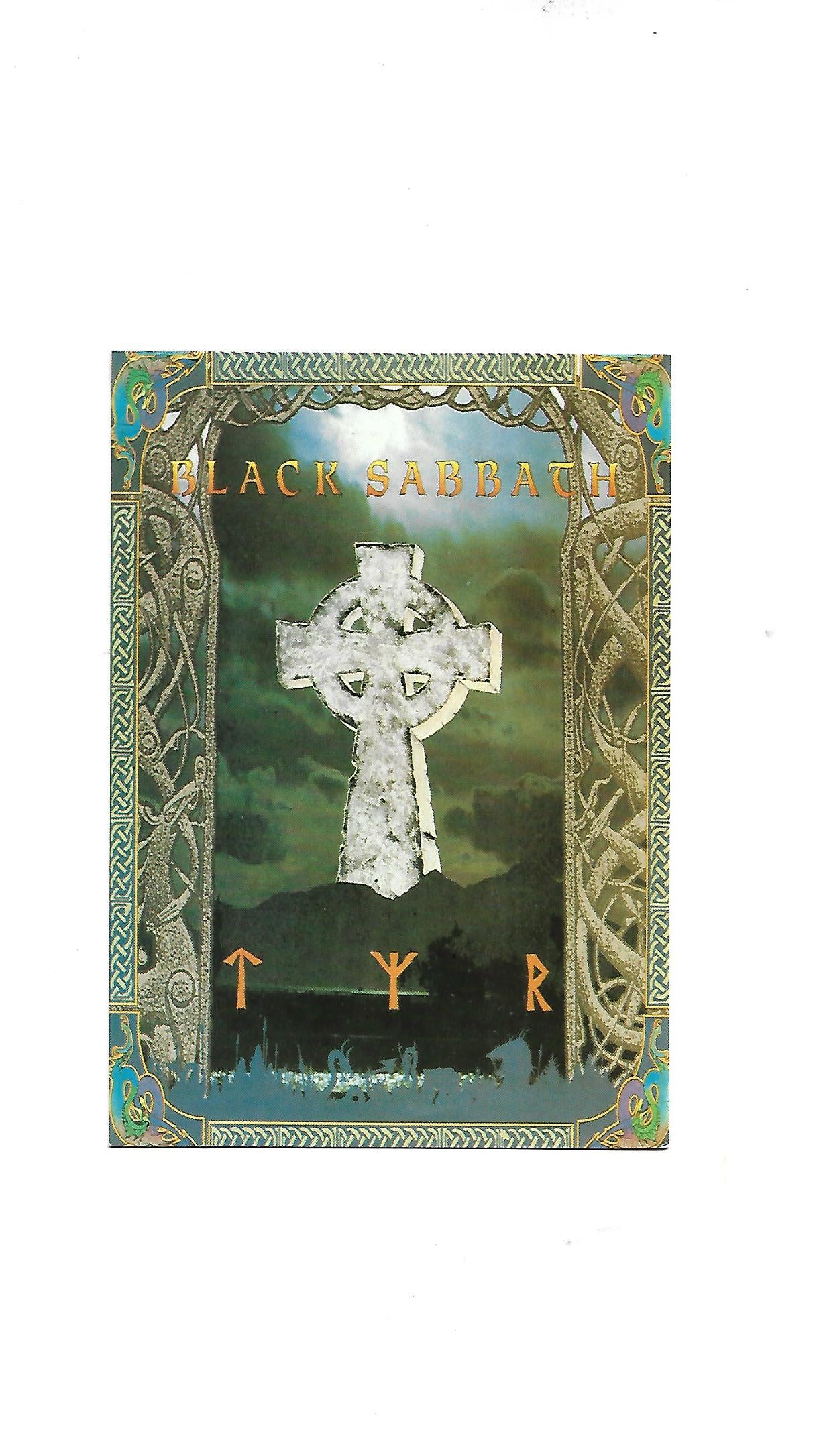 „Postkarte A6 mit Black‑Sabbath‑Motiv, 1991 von Winterland Productions / Rock Express; farbig gedruckt auf stabilem Papier“
