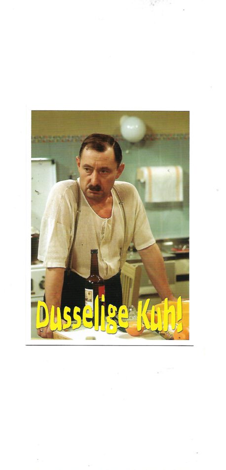 „Postkarte A6 ‚Ekel Alfred – Dusselige Kuh‘ mit Heinz‑Schubert‑Motiv; stabiles Papier, satte Farben, gute Qualität, 10,5 × 14,8 cm“ 