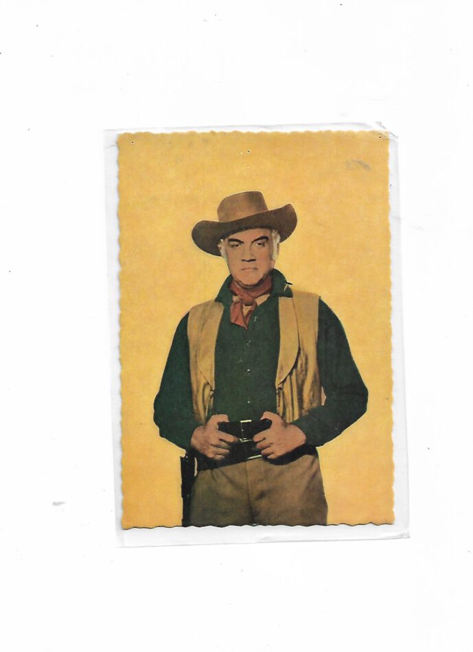 „Postkarte A6 Bonanza – Lorne Greene als Ben Cartwright; Western‑TV‑Motiv, stabiles Papier, Retro/Vintage‑Stil, guter Zustand, Format 10,5 × 14,8 cm, Hersteller unbekannt (vermutlich ANCO), keine EAN.“
