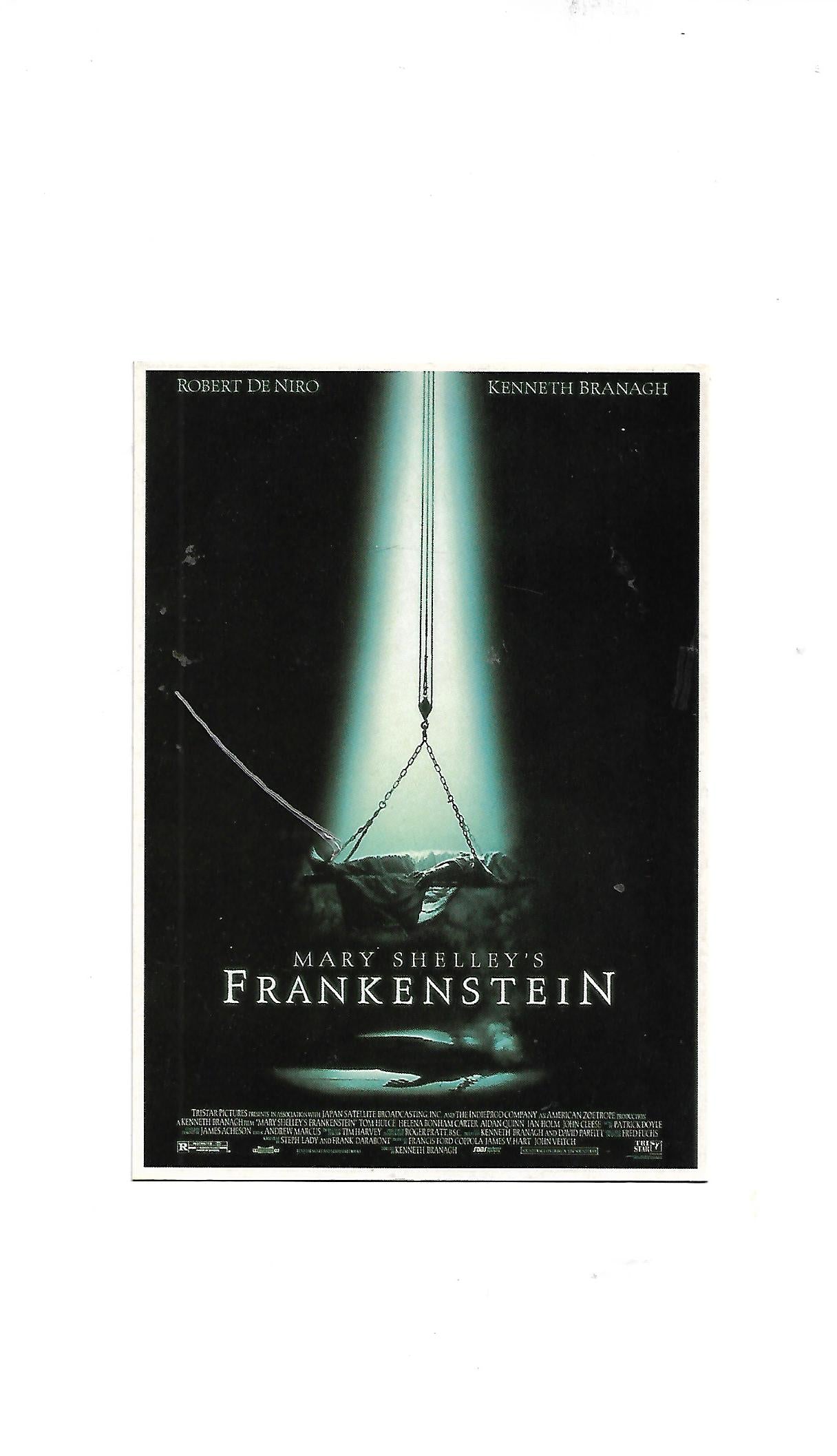 „Postkarte A6 ‚Mary Shelley’s Frankenstein‘; stabiles Papier, satte Farben, gute Druckqualität, Format 10,5 × 14,8 cm, 8 g, Hersteller unbekannt