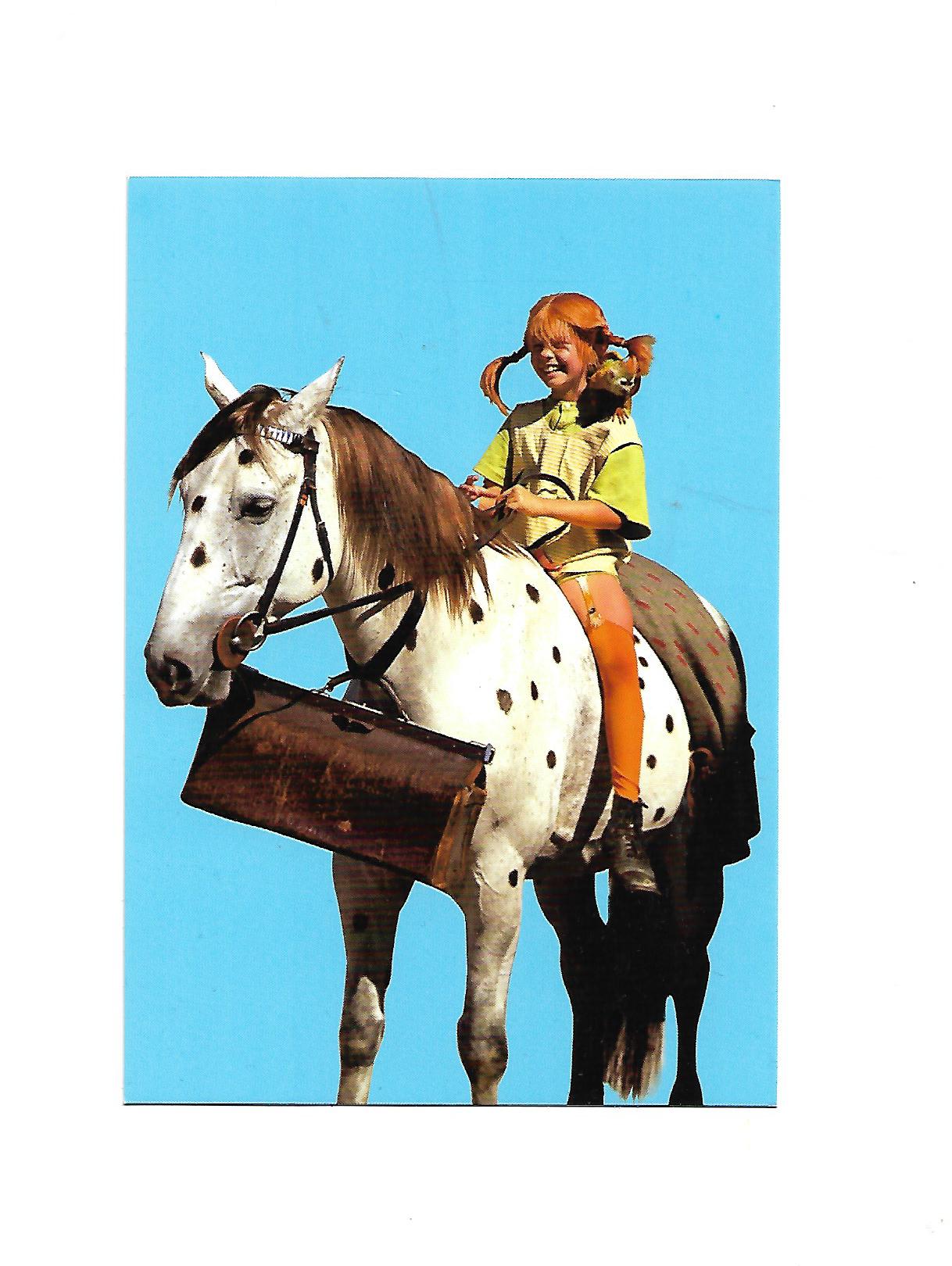 Postkarte A6 Pippi Langstrumpf -Kleiner Onkel - Herr Nilsson‘; stabiles Papier, satte Farben, gute Druckqualität, Format 10,5 × 14,8 cm, neu, EAN 4030576501065, Hersteller Anderskartig – Modern Times GmbH 