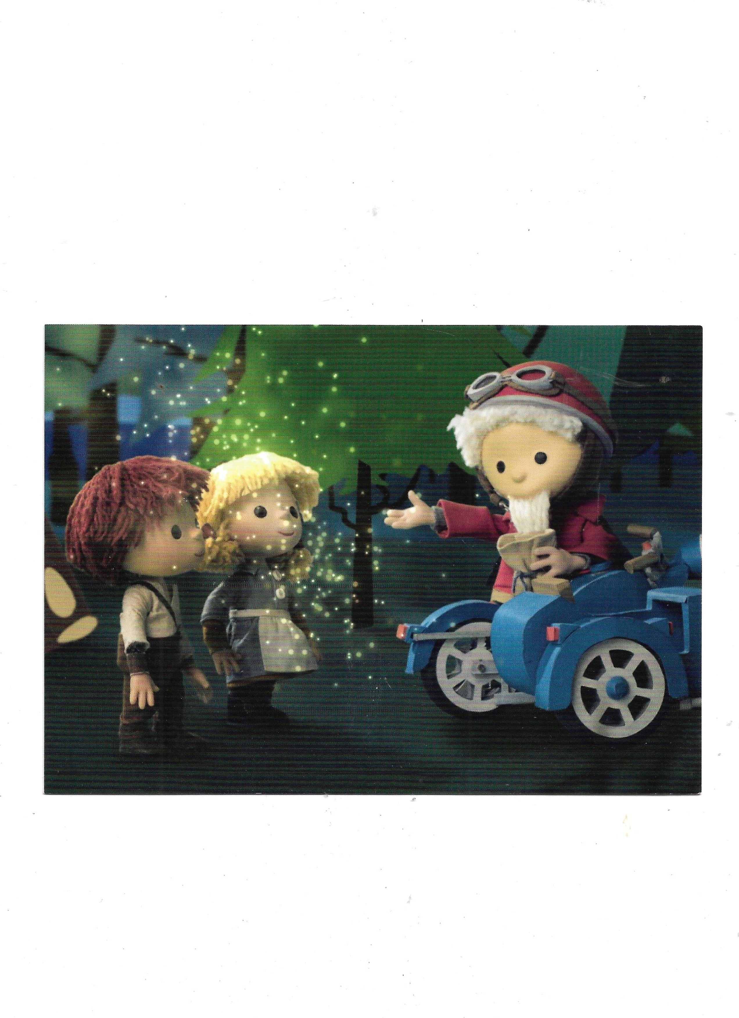 „Postkarte A6 ‚Sandmännchen wirft Schlafsand‘; stabiles Papier, satte Farben, gute Druckqualität, Format 10,5 × 14,8 cm, neu, EAN 4030576503892, Hersteller Anderskartig – Modern Times GmbH.“