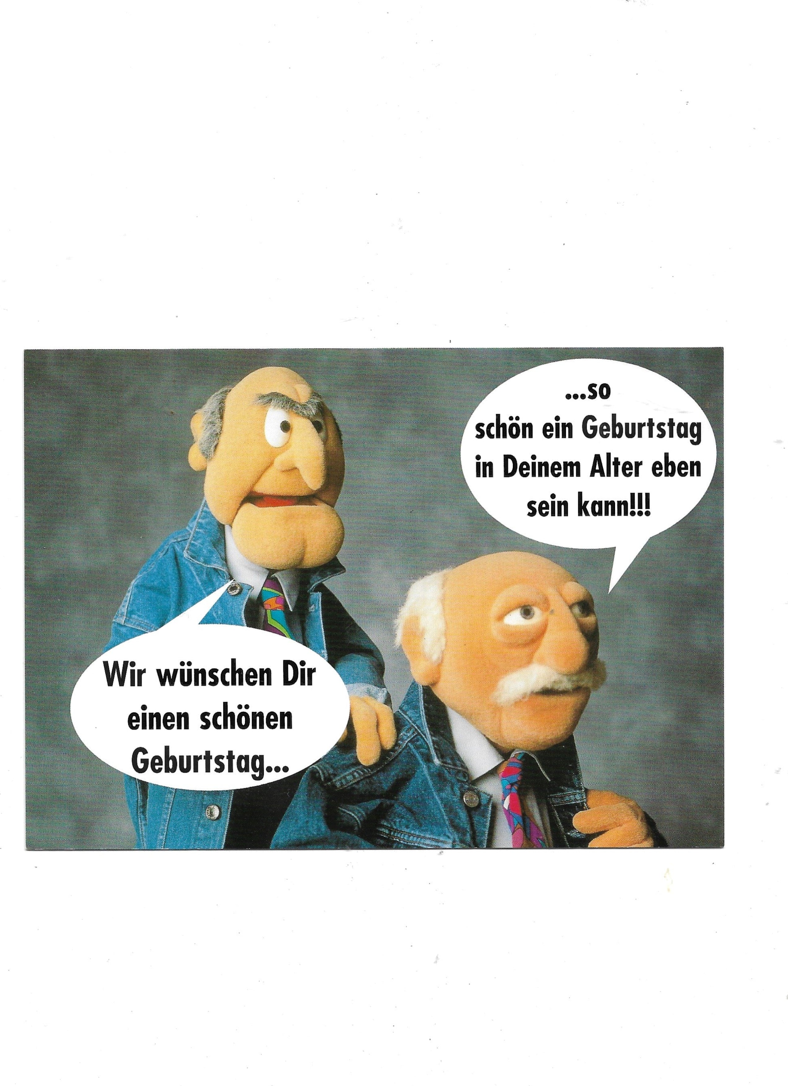 „Postkarte A6 ‚Waldorf & Statler – Wir wünschen dir einen schönen Geburtstag‘; stabiles Papier, satte Farben, gute Druckqualität, Format 10,5 × 14,8 cm, Retro/Vintage‑Stil.“  EAN 4017272003666
