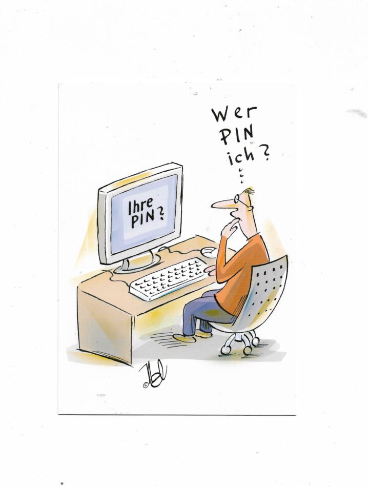 „Postkarte A6 ‚Wer pin ich?‘; stabiles Papier, satte Farben, gute Druckqualität, Format 10,5 × 14,8 cm, EAN 4033684014540, Hersteller Anderskartig – Modern Times GmbH.“ 
