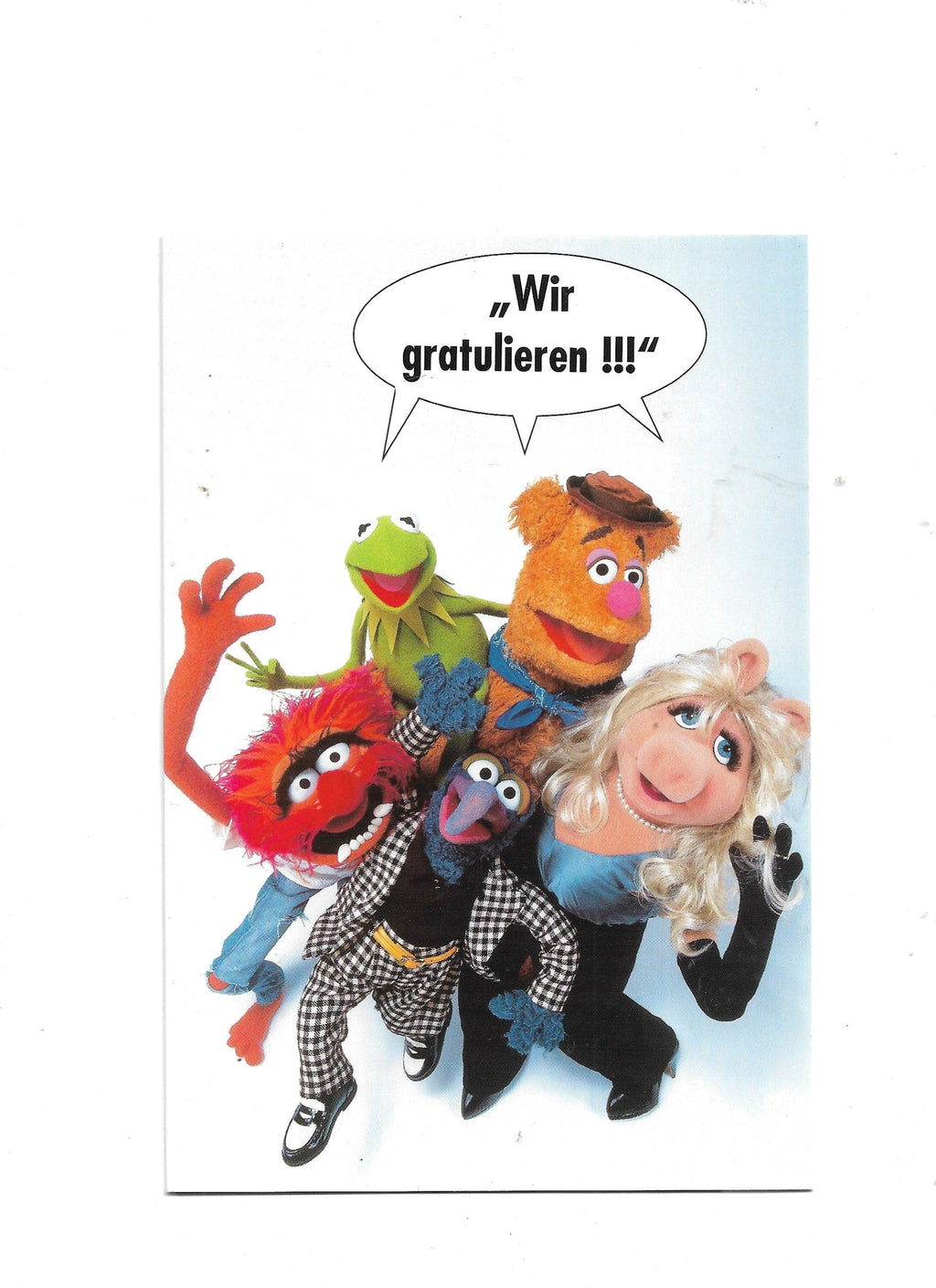 Postkarte Geburtskarte Miss Piggy und die Muppet-Show "Herzlichen Glückwunsch" Format: 17,5 × 12 cm

EAN: 4017272002935