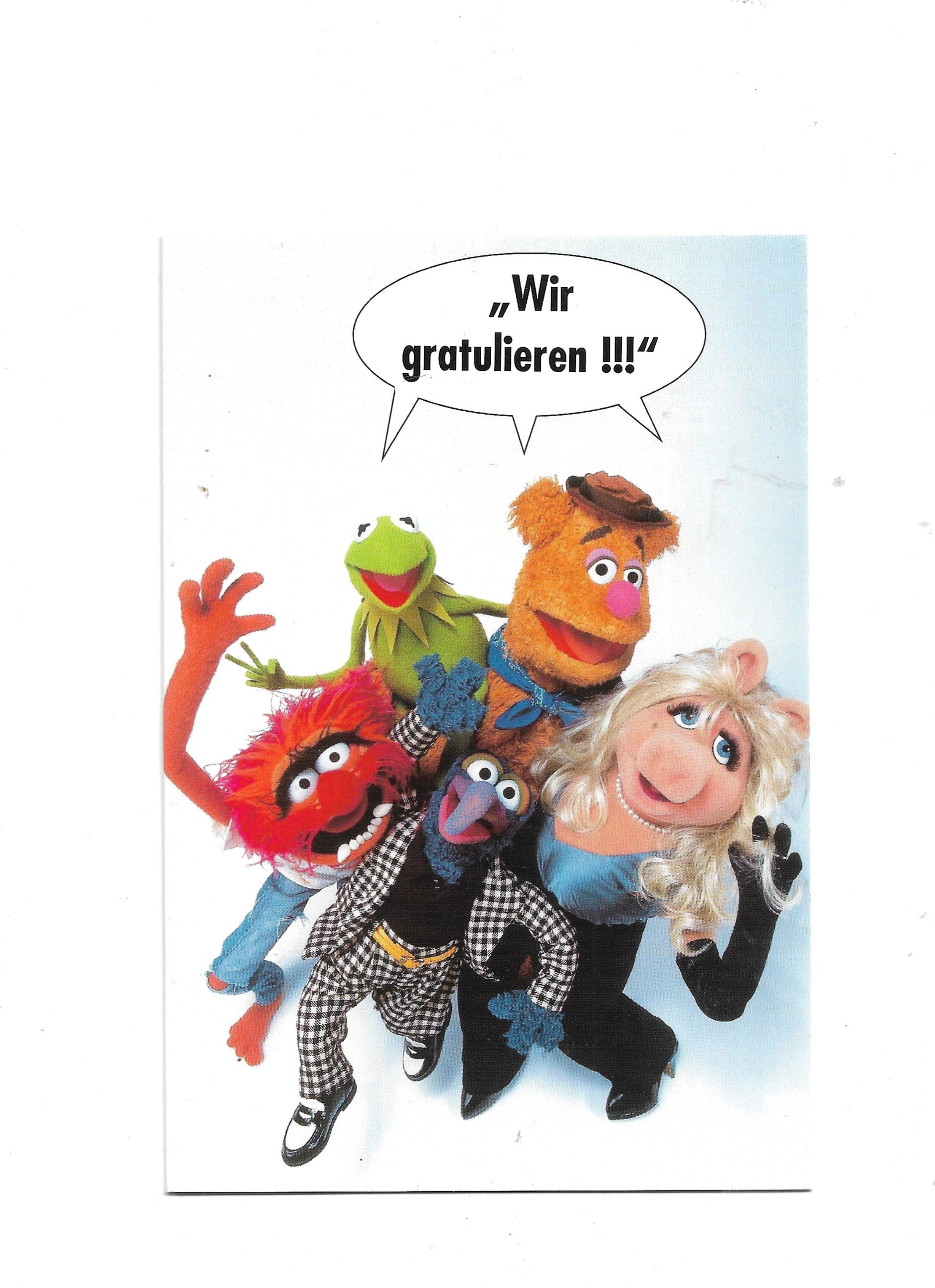 Postkarte Geburtskarte Miss Piggy und die Muppet-Show "Herzlichen Glückwunsch" Format: 17,5 × 12 cm

EAN: 4017272002935