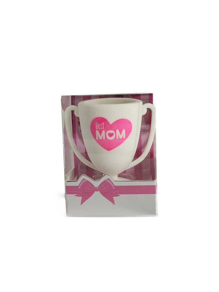 Radierer Best Mom Pokal weiß/rosa