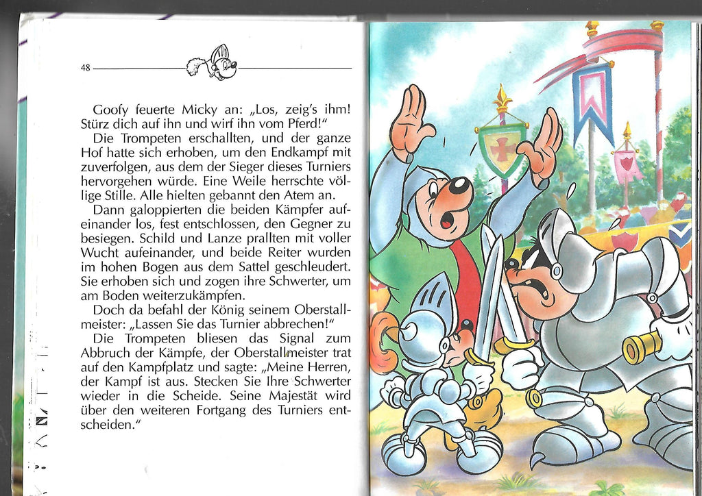 Kinderbuch Micky's Junior-Buchclub Walt Disney Micky der Ritter Horizont Verlag 1993