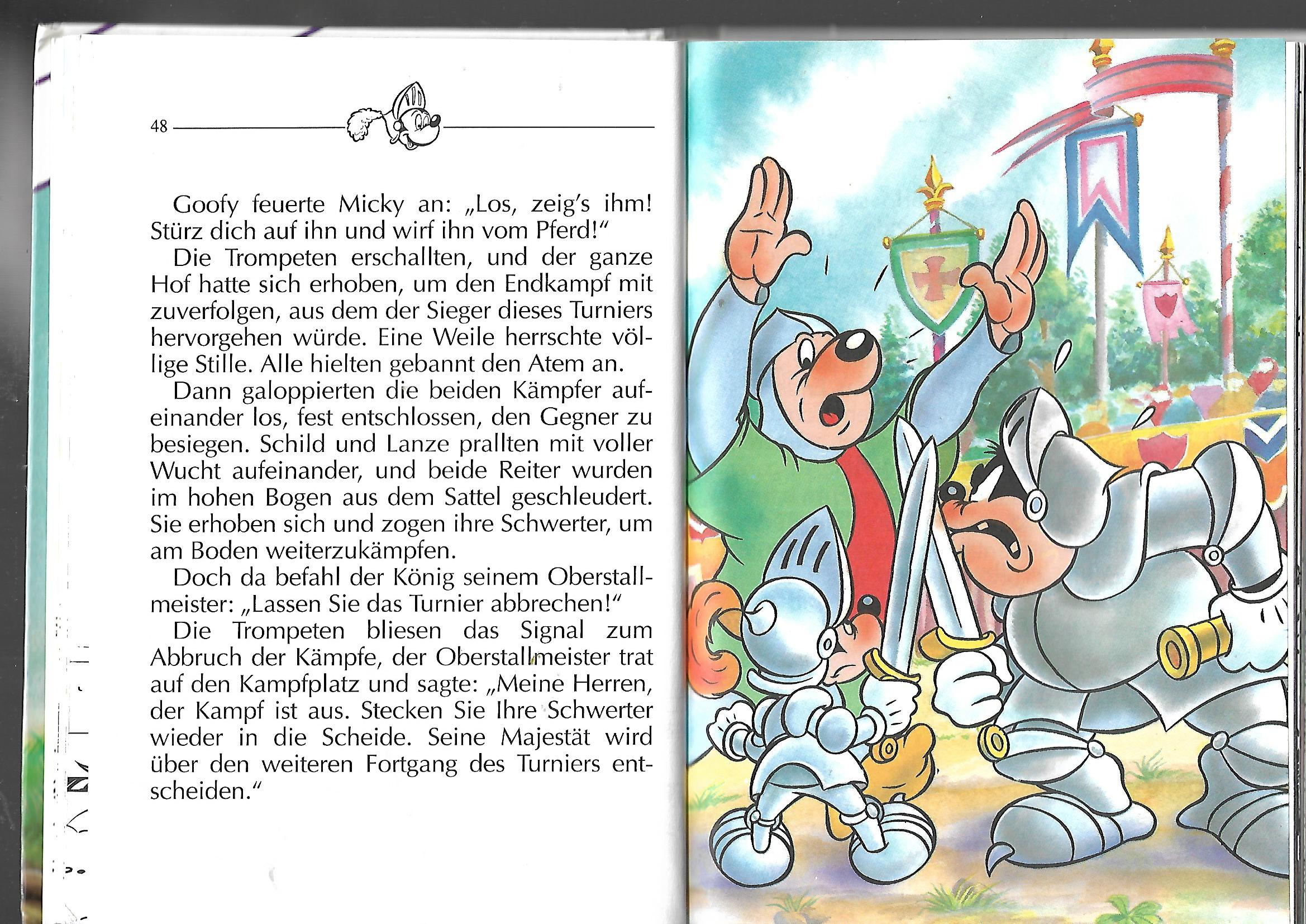 Kinderbuch Micky's Junior-Buchclub Walt Disney Micky der Ritter Horizont Verlag 1993