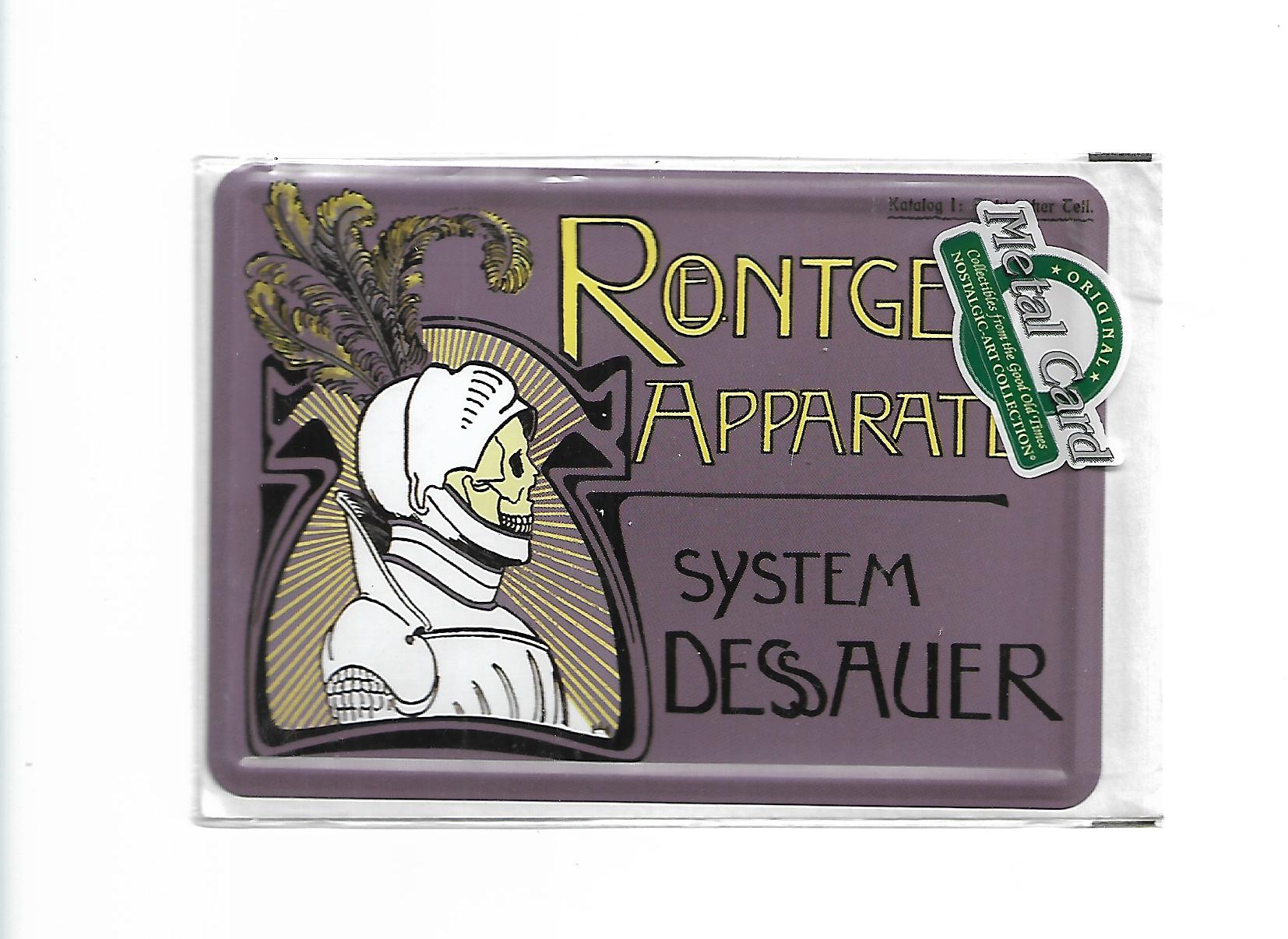 Blechpostkarte Roentgen Apparate System Dessauer (Nostalgic Art)