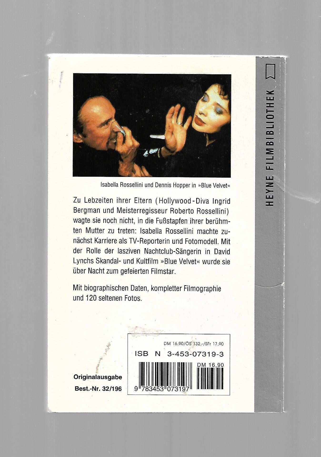 Film-Bibliothek Robert Fischer Isabella Rosselini Faszination eines Gesichts Heyne 1994
