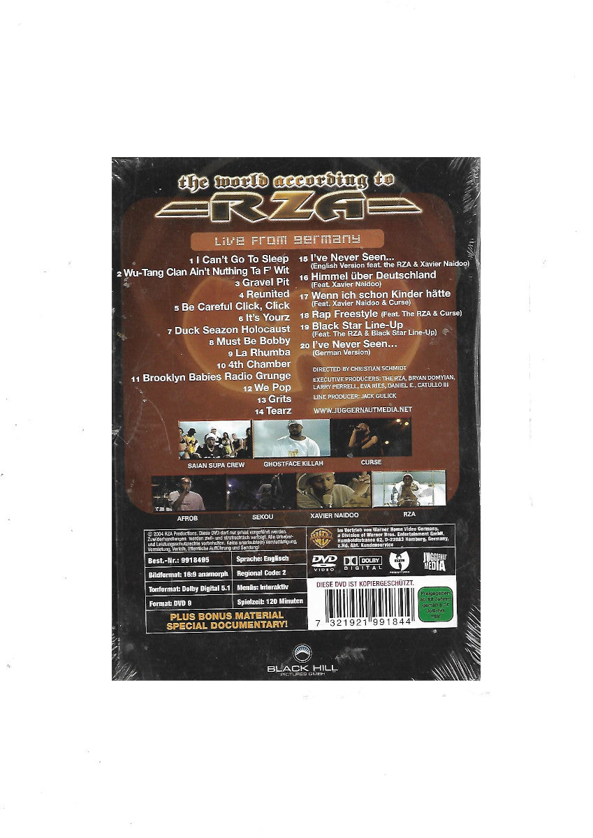 DVD MUSIK RZA - The World according to RZA - live from Germany 2004 OVP FSK ab 12