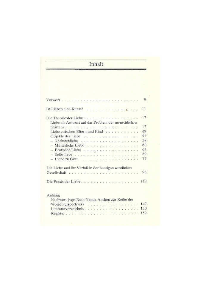 Sachbuch Erich Fromm - Die Kunst des Liebens DVA Stuttgart 1980