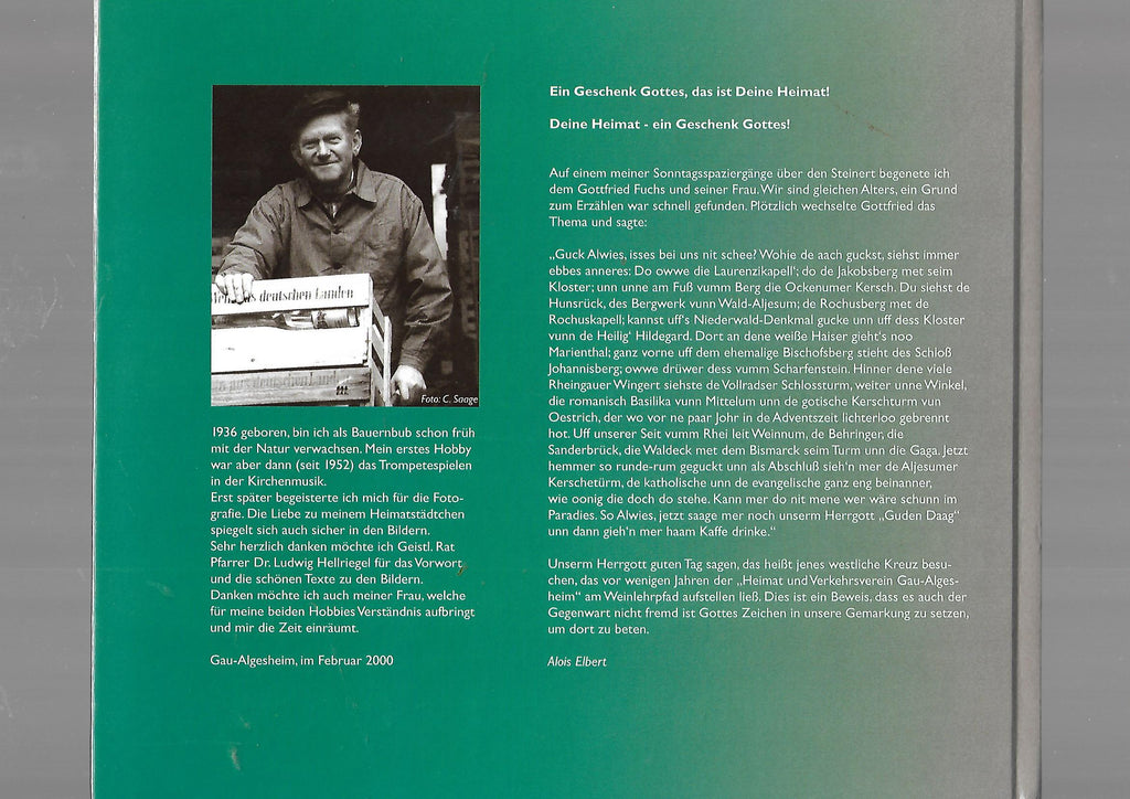 Sachbuch Hellriegel/Eckert Gau-Algesheim mit Kamera und Herz eines Winzers gesehen Verlag Gebr. Kügler 2000